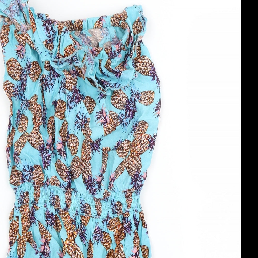 Matalan Girls Blue Spotted  Playsuit One-Piece Size 12-13 Years