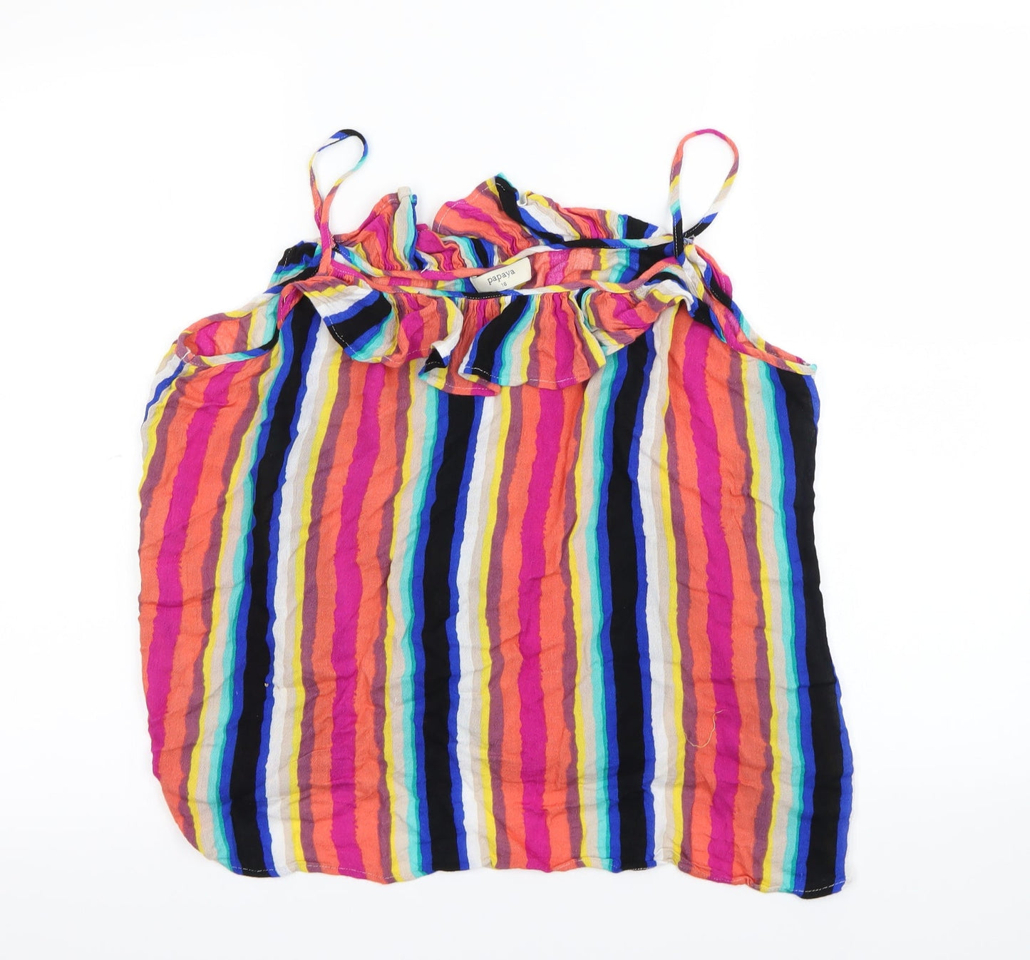 Womens UK Size 16 Papaya Multicoloured Basic Tank