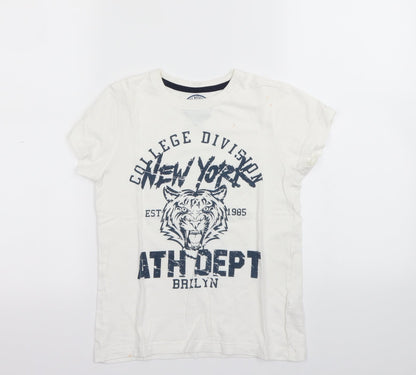 Urban Department Boys White   Basic T-Shirt Size 8 Years