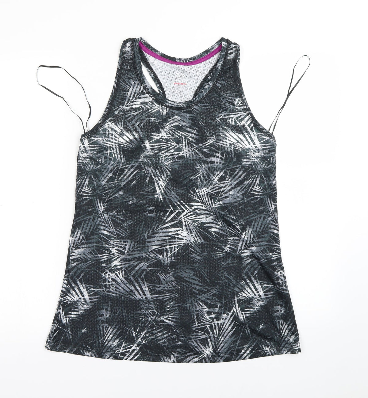Womens Green Floral  Basic Tank Size S