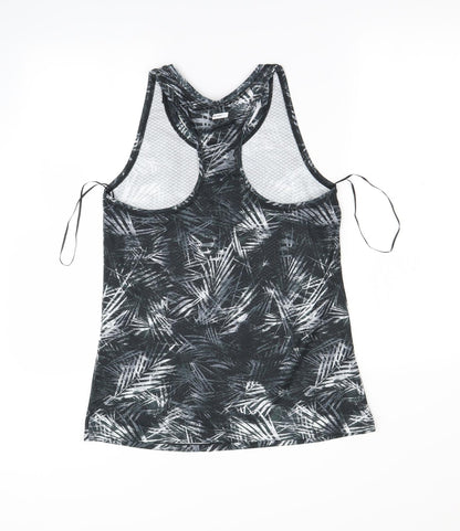 Womens Green Floral  Basic Tank Size S