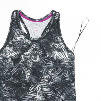 Womens Green Floral  Basic Tank Size S