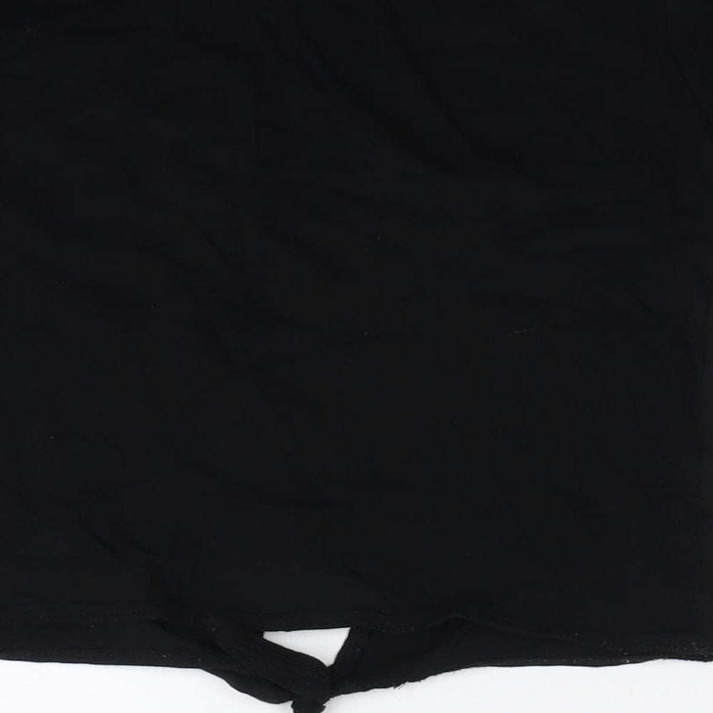 Primark Girls Black   Cropped T-Shirt Size 7-8 Years