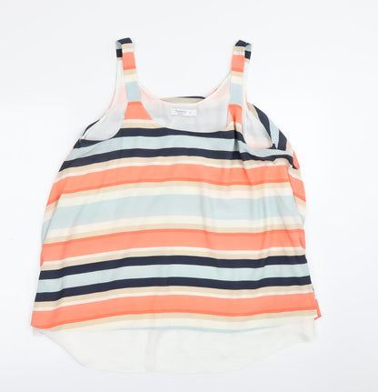 Nutmeg Womens Multicoloured Striped  Camisole Tank Size 14