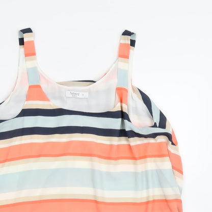 Nutmeg Womens Multicoloured Striped  Camisole Tank Size 14