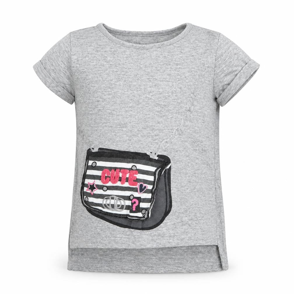 Pep&Co Girls Grey   Basic T-Shirt Size 3 Years