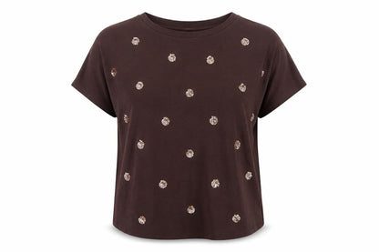 Next Womens Brown   Basic T-Shirt Size 10