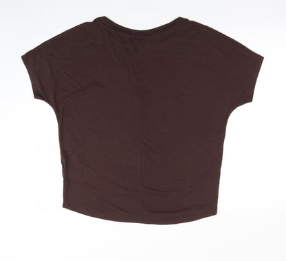 Womens UK Size 10 NEXT Brown Basic T-Shirt