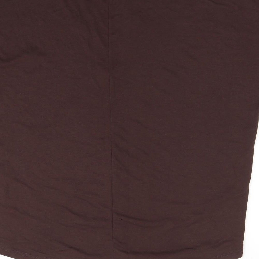 Womens UK Size 10 NEXT Brown Basic T-Shirt