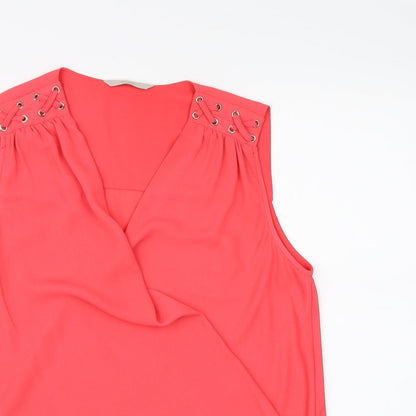 Womens UK Size 12 George Pink Basic Tank