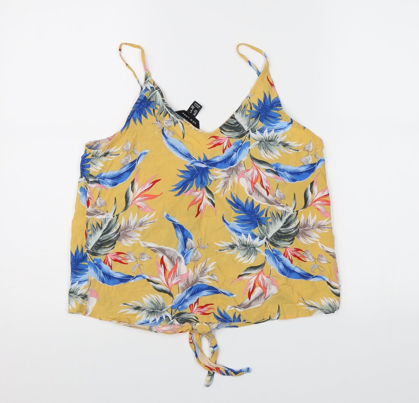 Womens UK Size 8 New Look Yellow Camisole Tank