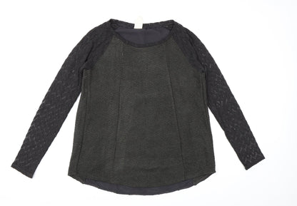 One September Womens Grey  Knit Pullover Jumper Size M