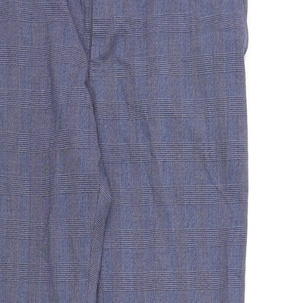 Marks and Spencer Mens Blue Check Rayon Dress Pants Trousers  L31 in