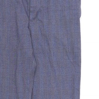 Marks and Spencer Mens Blue Check Rayon Dress Pants Trousers  L31 in
