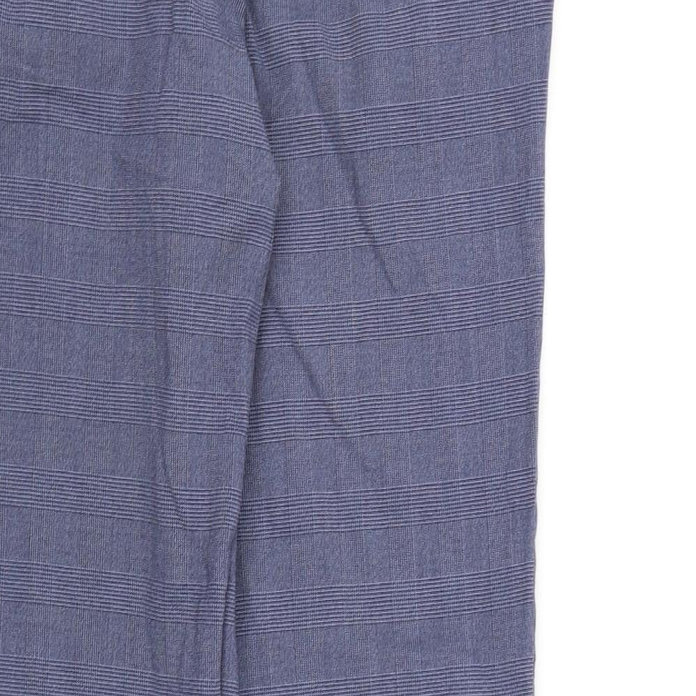 Marks and Spencer Mens Blue Check Rayon Dress Pants Trousers  L31 in