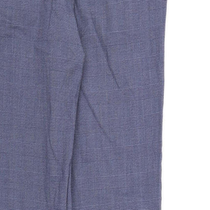 Marks and Spencer Mens Blue Check Rayon Dress Pants Trousers  L31 in