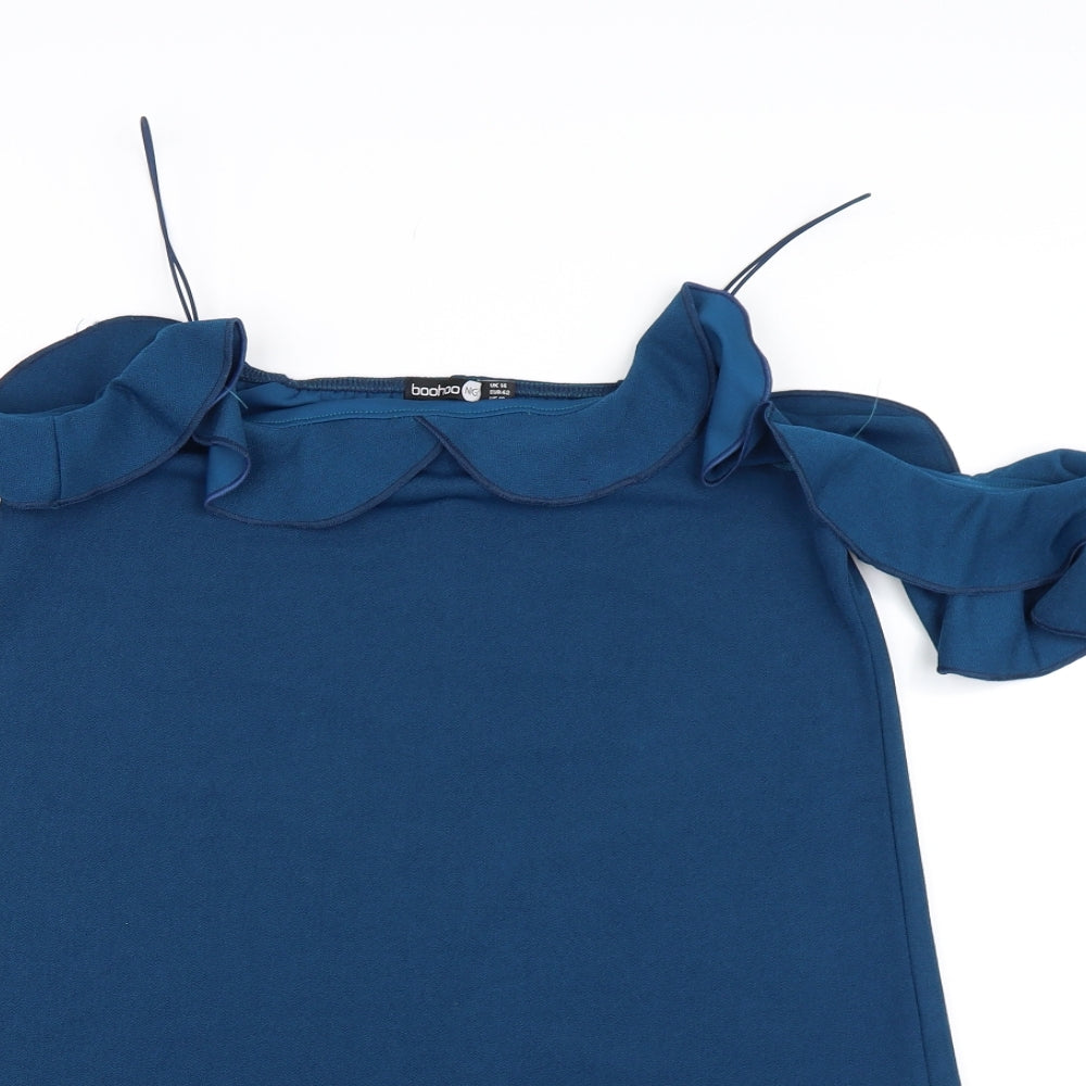 Boohoo Womens Blue   A-Line  Size 14