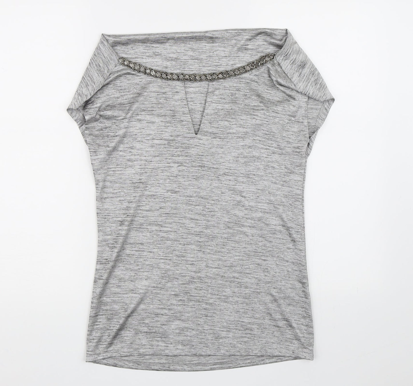 Womens UK Size 6 NEXT Silver Basic Blouse