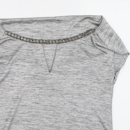Womens UK Size 6 NEXT Silver Basic Blouse