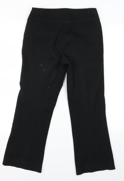 Womens UK Size 28 in Preworn Regular Fit Cropped Black Jeans