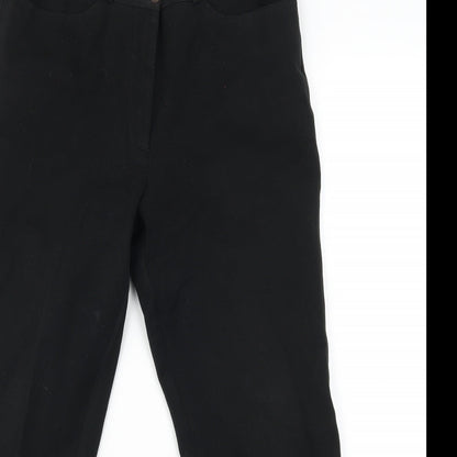 Womens UK Size 28 in Preworn Regular Fit Cropped Black Jeans