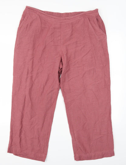 Womens UK Size 20 Anthology Regular Fit  Pink Trousers