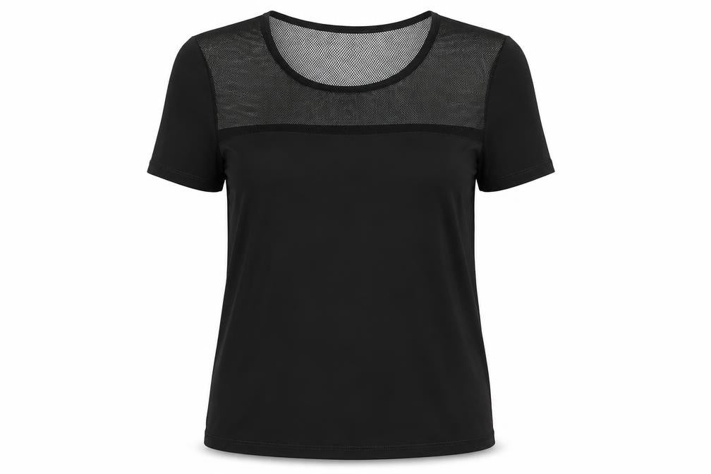 Womens UK Size S New Look Black Basic T-Shirt