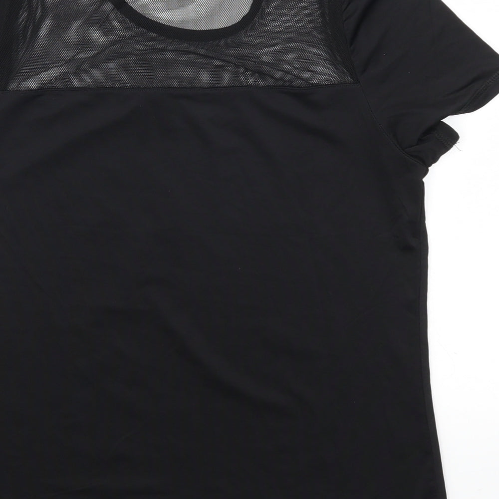Womens UK Size S New Look Black Basic T-Shirt