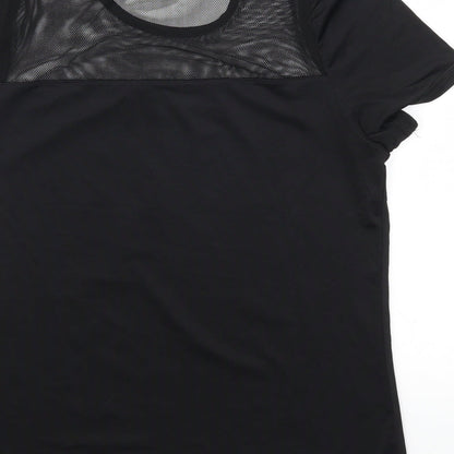 Womens UK Size S New Look Black Basic T-Shirt