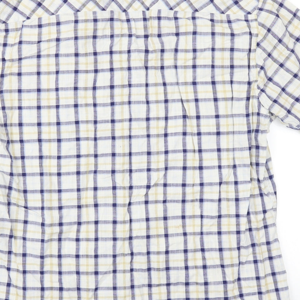 Mens UK Size L bare Beige  Button-Up Short Sleeve Casual Shirt