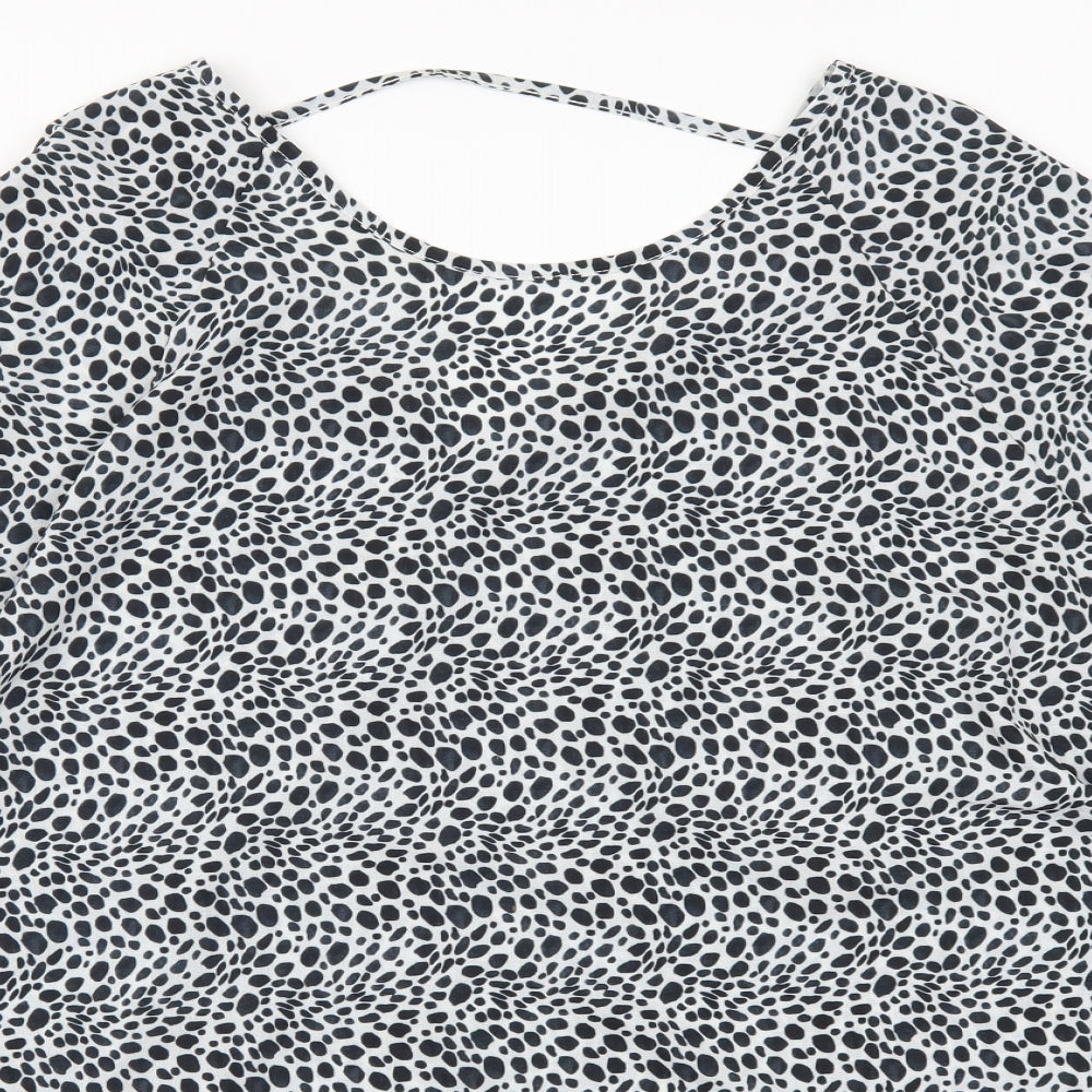 Womens UK Size 16 Apricot White Basic Blouse