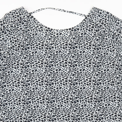 Womens UK Size 16 Apricot White Basic Blouse