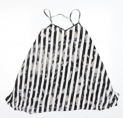 ASOS Womens Grey Striped  Basic Tank Size 10