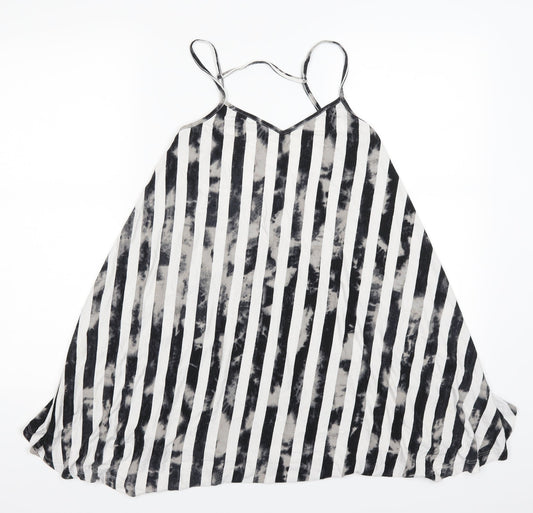 ASOS Womens Grey Striped  Basic Tank Size 10