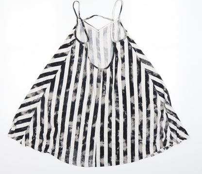 ASOS Womens Grey Striped  Basic Tank Size 10
