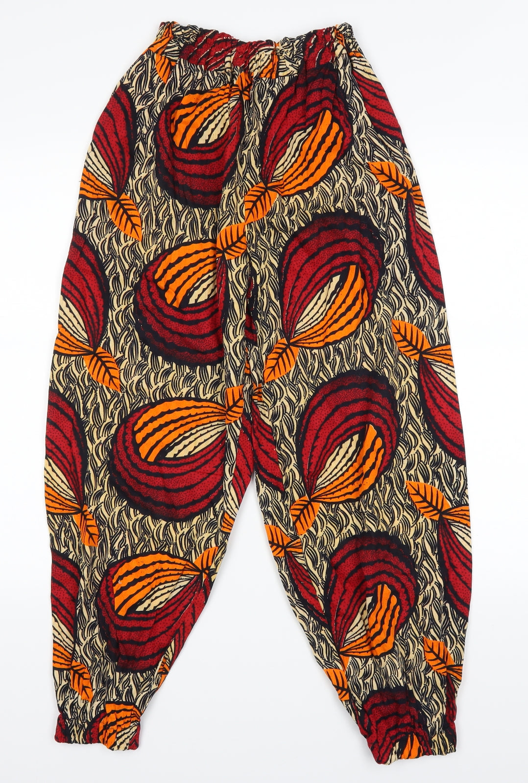 Womens UK Size 24 in Preworn Regular Fit Cropped Orange Trousers