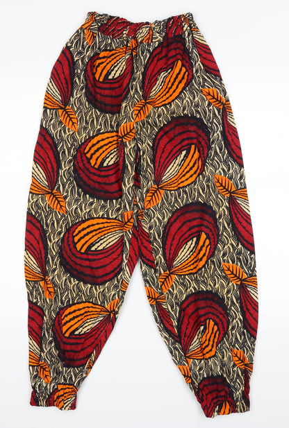 Womens UK Size 24 in Preworn Regular Fit Cropped Orange Trousers