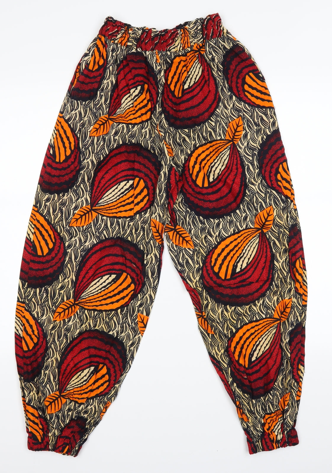 Womens UK Size 24 in Preworn Regular Fit Cropped Orange Trousers
