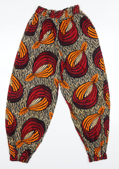Womens UK Size 24 in Preworn Regular Fit Cropped Orange Trousers