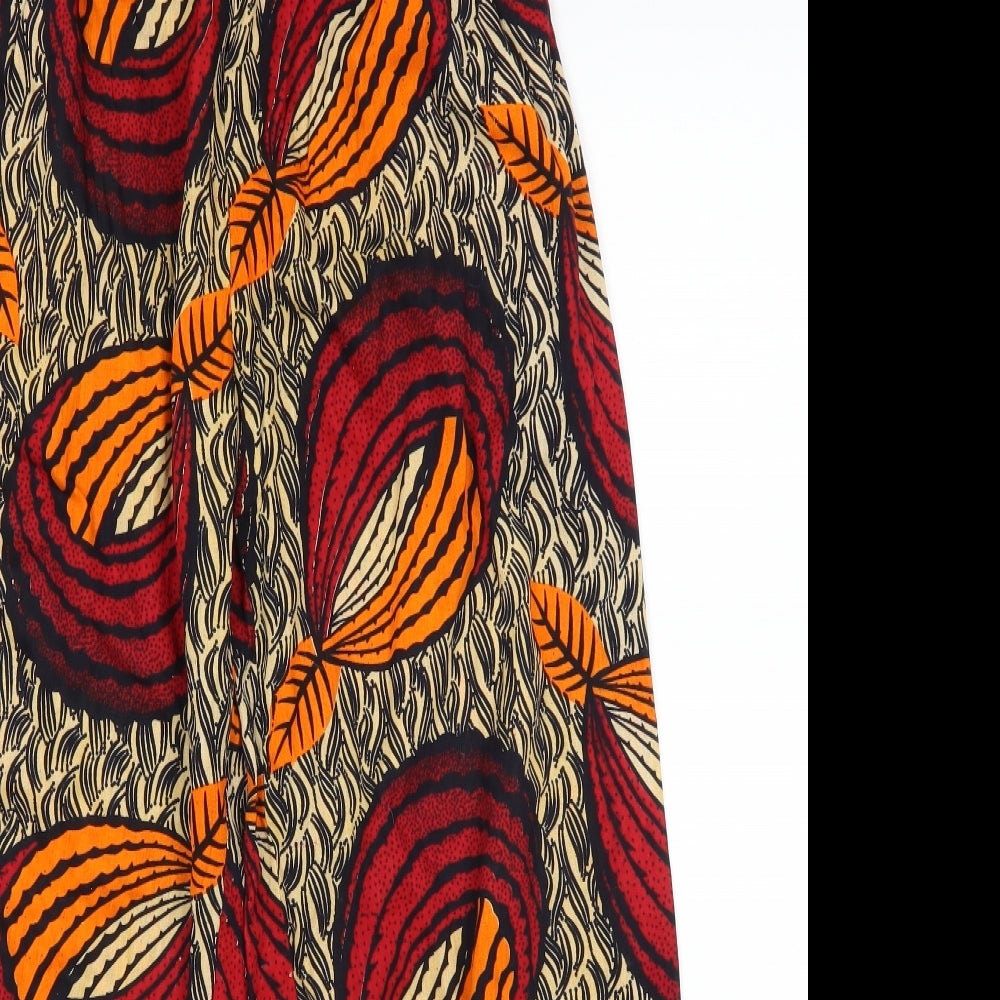 Womens UK Size 24 in Preworn Regular Fit Cropped Orange Trousers