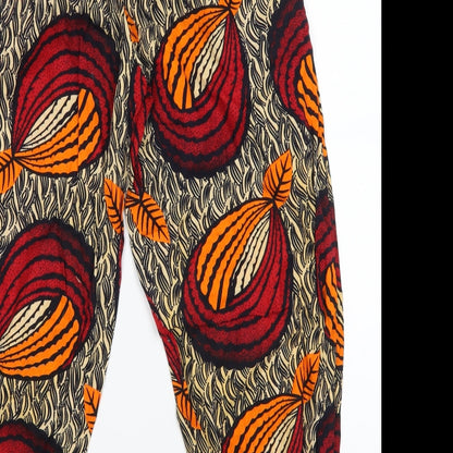 Womens UK Size 24 in Preworn Regular Fit Cropped Orange Trousers