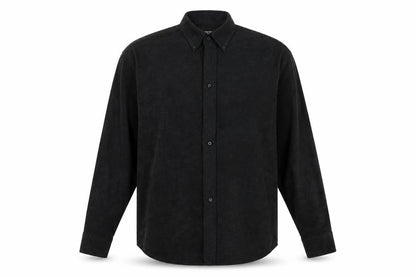 Mens UK Size M Oakman Black  Button-Up Long Sleeve Casual Shirt