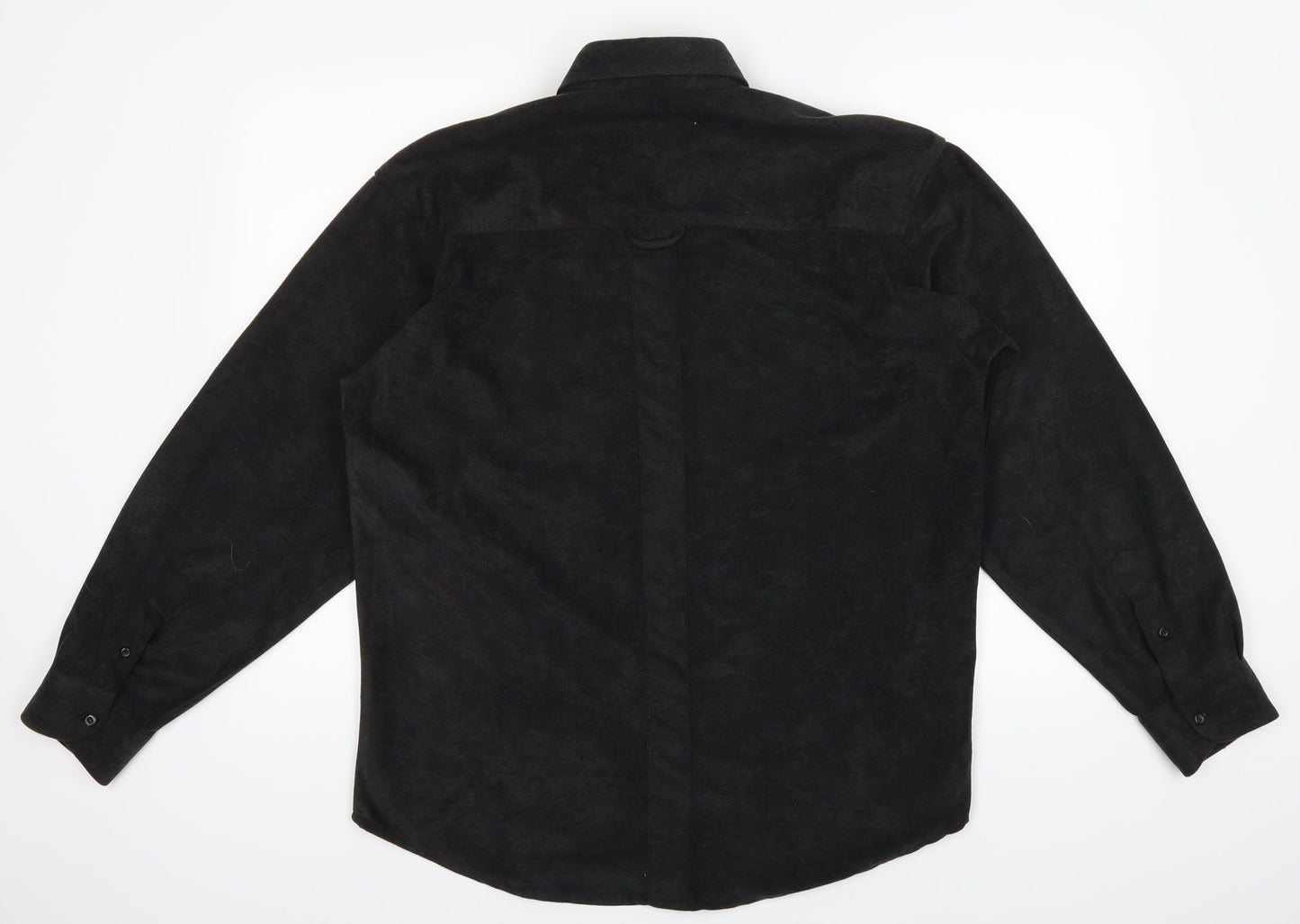 Mens UK Size M Oakman Black  Button-Up Long Sleeve Casual Shirt