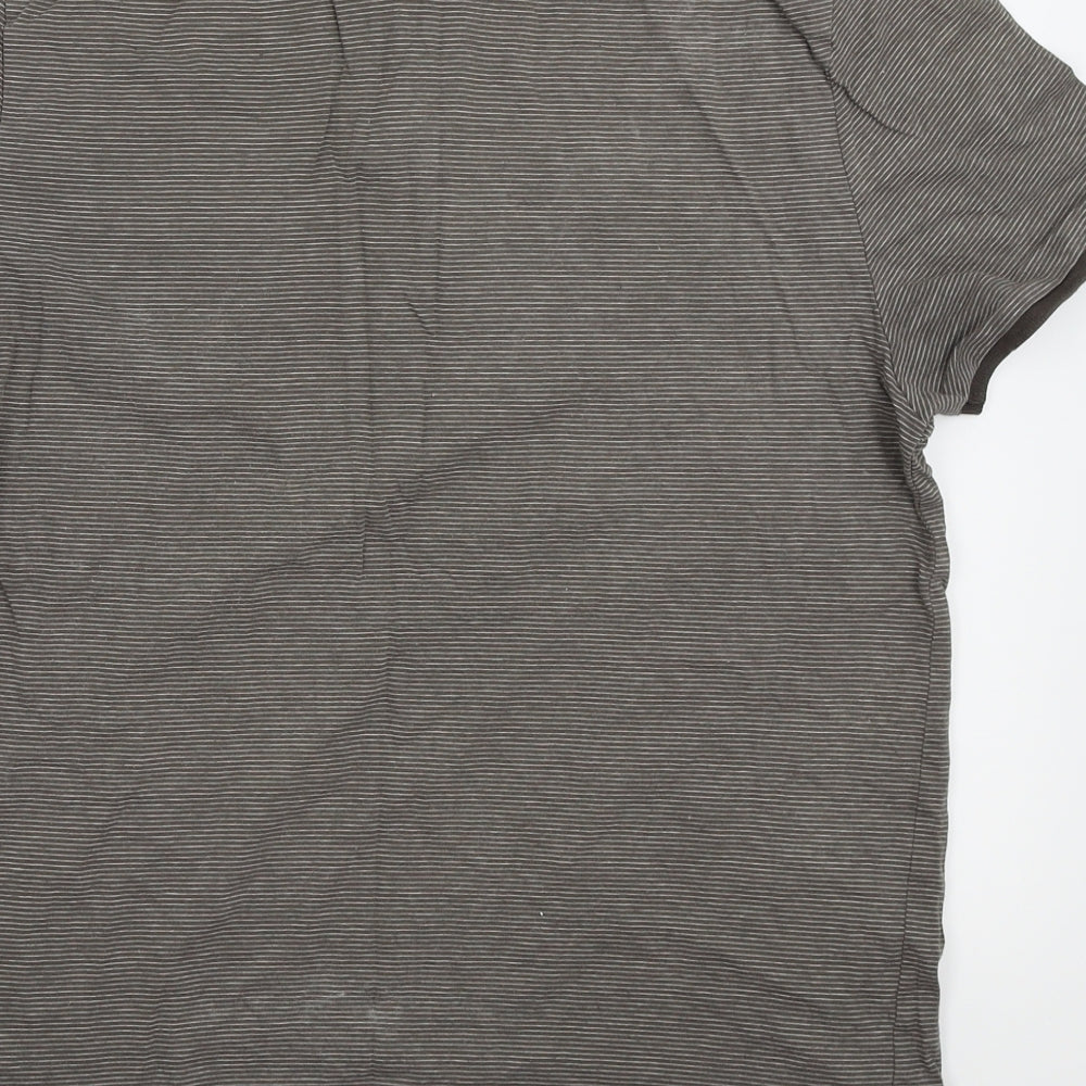 Burton Mens Brown Pinstripe   Polo Size L