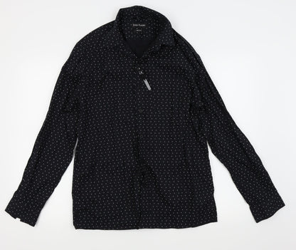 Mens UK Collar Size 40 john players Smart Black  Dress Shirt