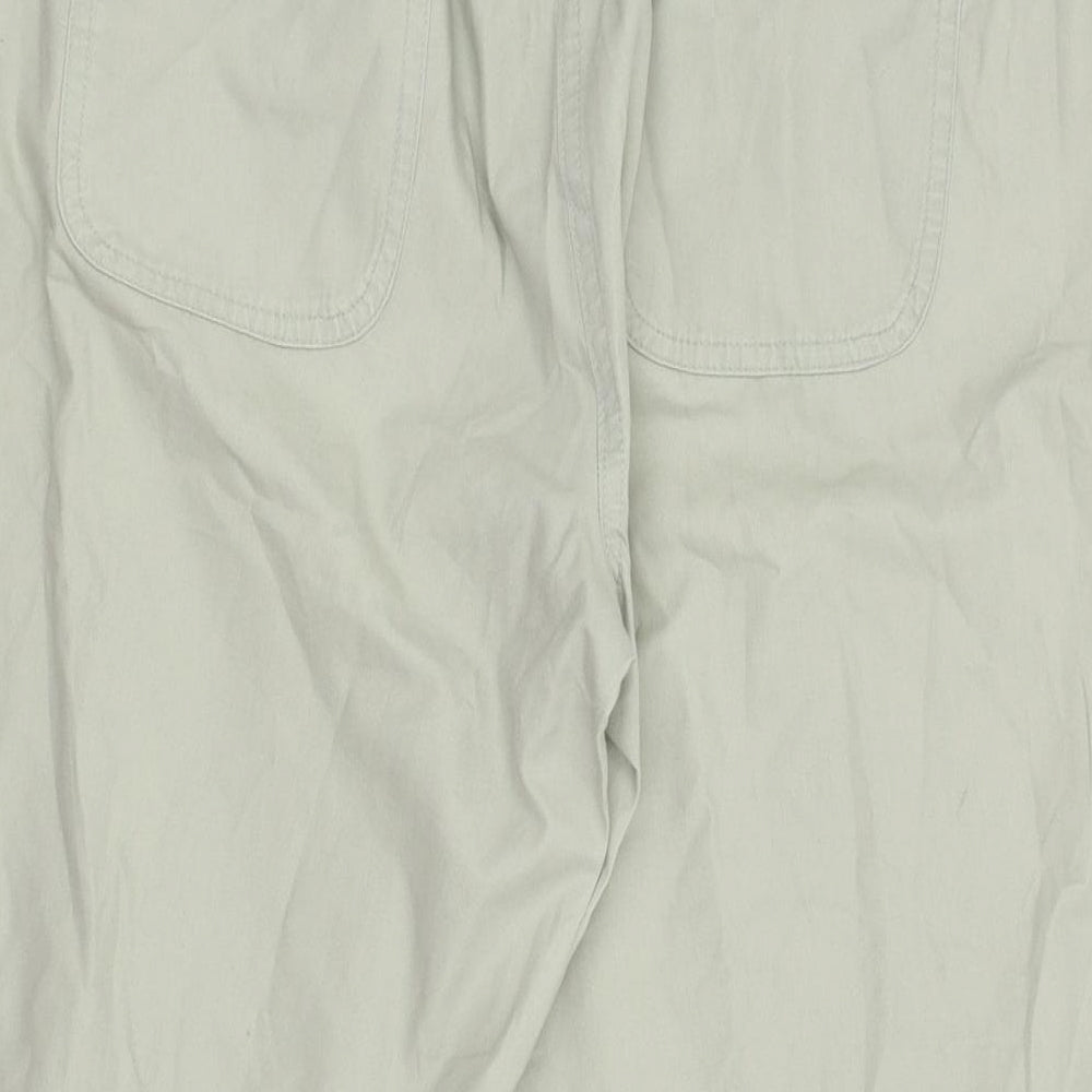 Womens UK Size 12 BM Regular Fit Capri White Trousers