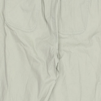Womens UK Size 12 BM Regular Fit Capri White Trousers