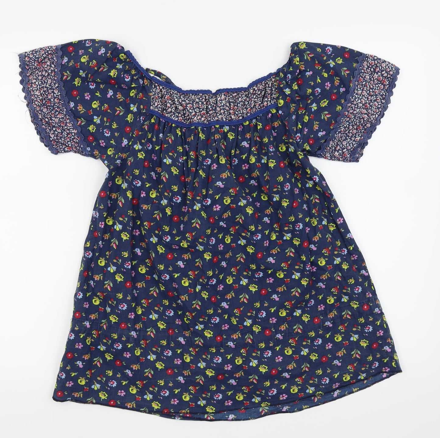 Womens UK Size 8 Topshop Blue Basic T-Shirt