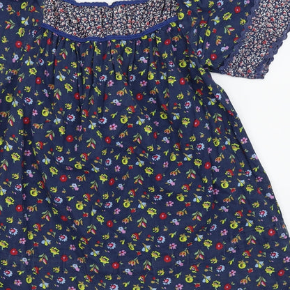 Womens UK Size 8 Topshop Blue Basic T-Shirt