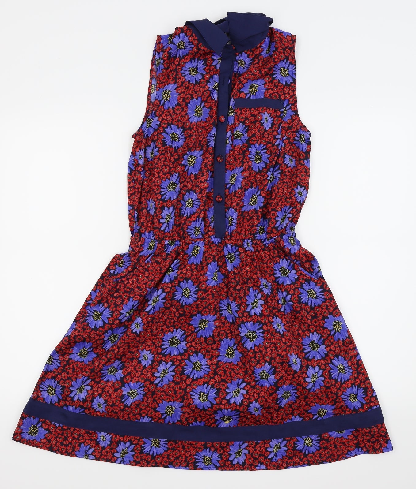 By Henry Holland Womens Blue Fair Isle  Fit & Flare  Size 8